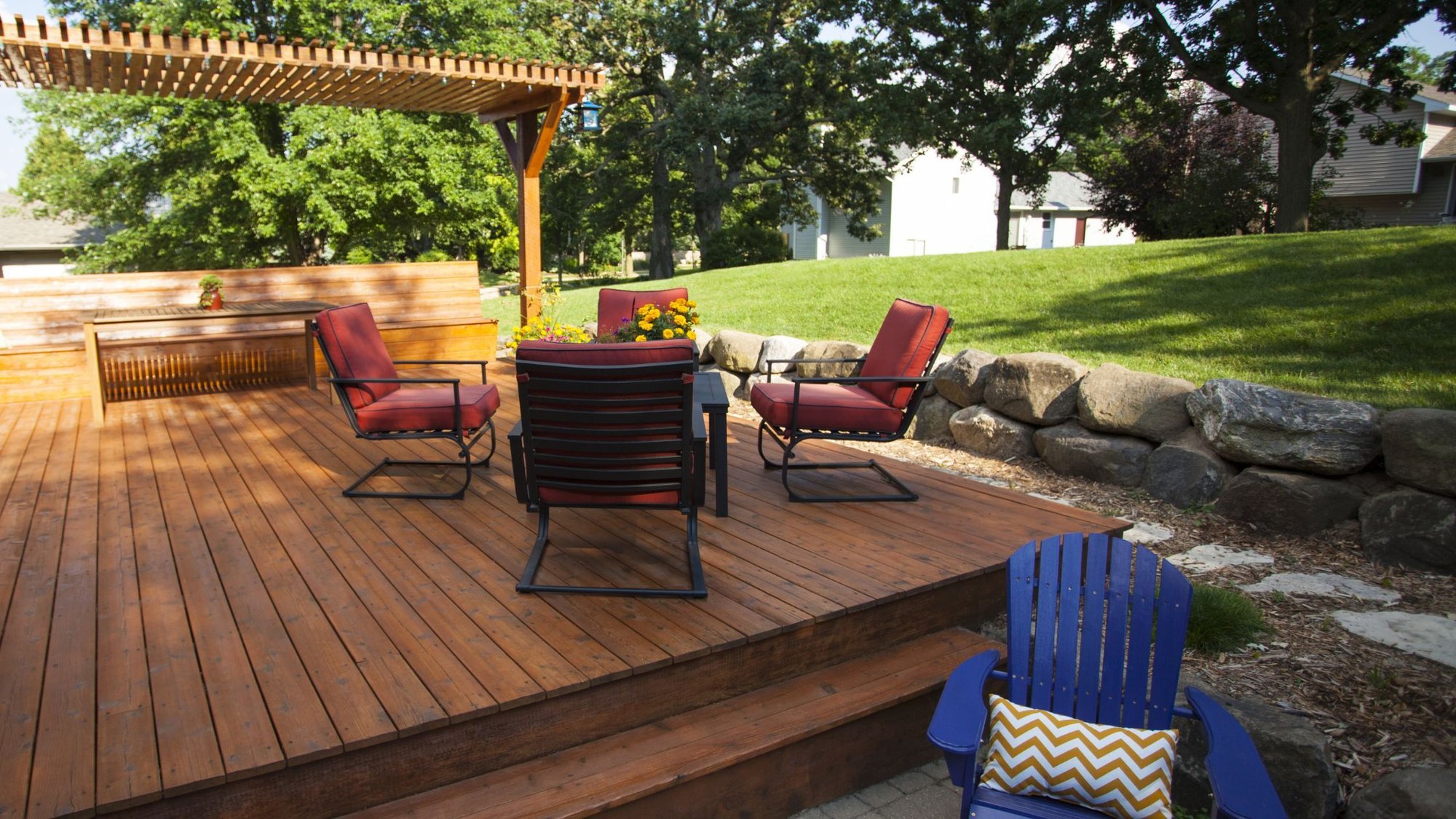 outdoor deck and pergola