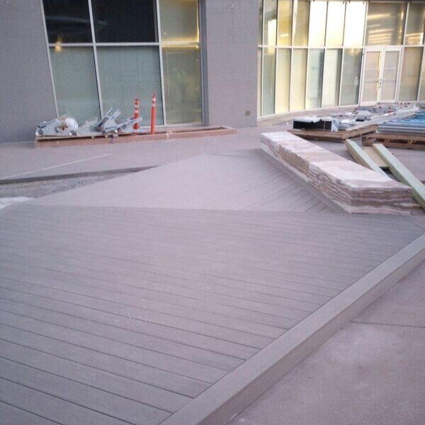 Modern composite deck installation outside a commercial space by Crosby Home Services in Prescott, AZ-1