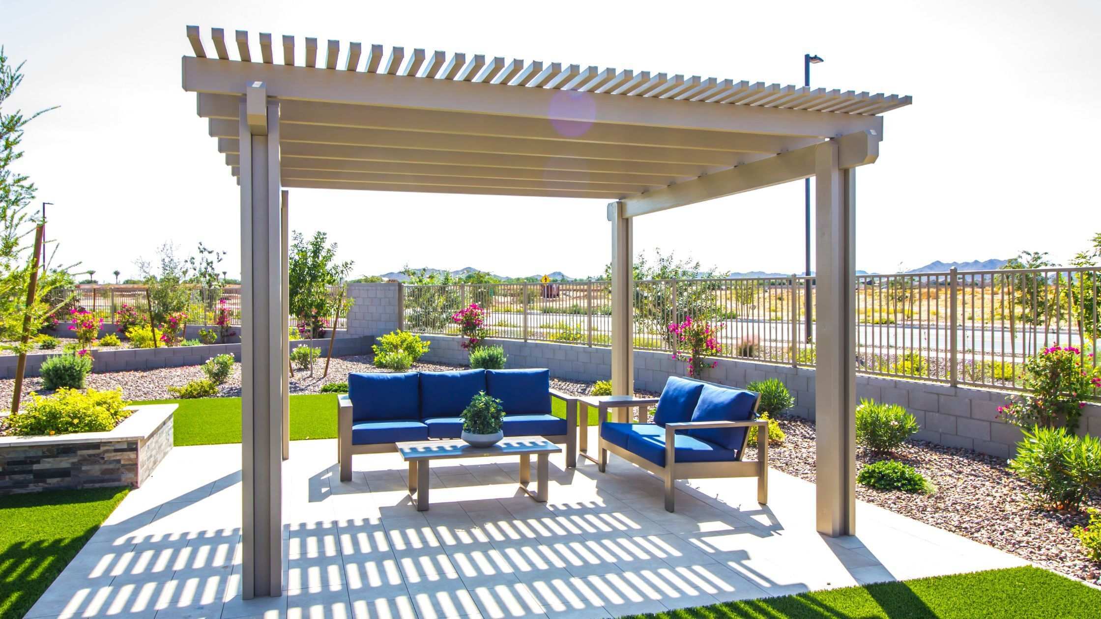 Pergola in outdoor living space in Prescott AZ